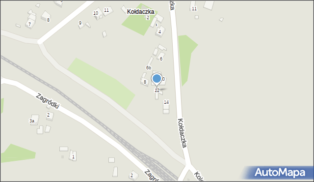 Sławków, Kołdaczka, 12, mapa Sławków