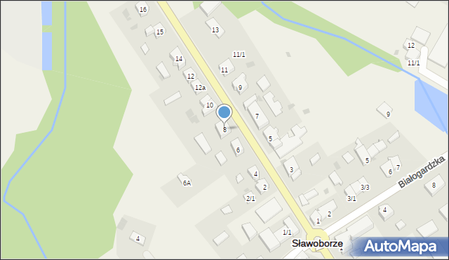 Sławoborze, Kołobrzeska, 8, mapa Sławoborze