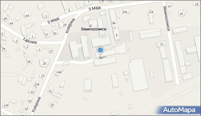 Sławoszowice, Kolejowa, 28b, mapa Sławoszowice