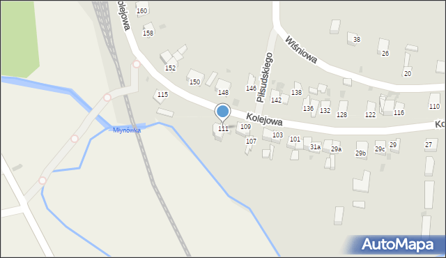 Słomniki, Kolejowa, 111, mapa Słomniki