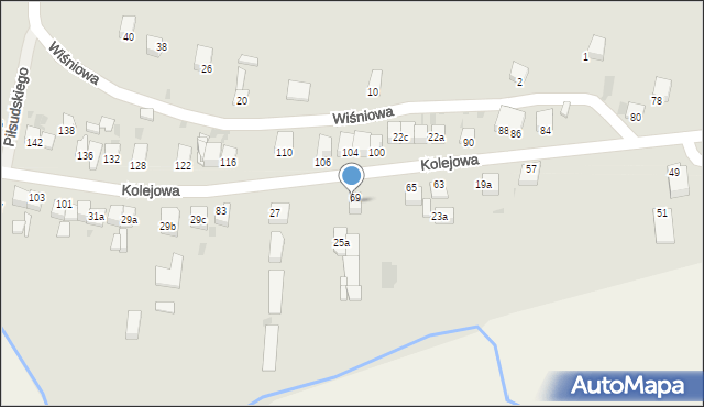 Słomniki, Kolejowa, 25, mapa Słomniki