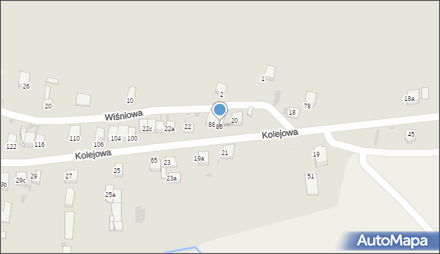 Słomniki, Kolejowa, 86, mapa Słomniki