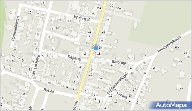 Słomniki, Kościuszki Tadeusza, gen., 18A, mapa Słomniki