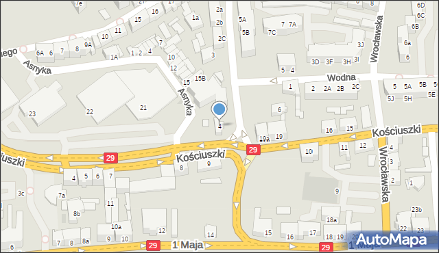 Słubice, Konopnickiej Marii, 4, mapa Słubice