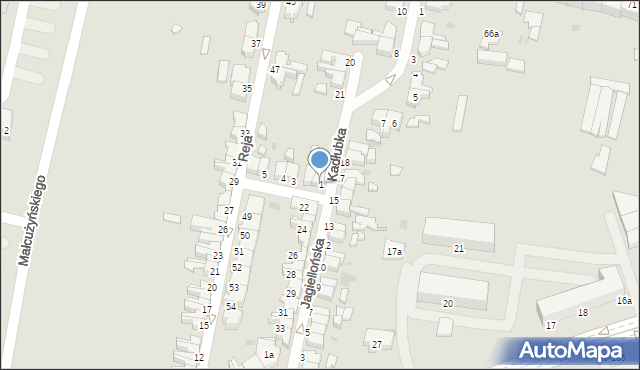 Słupsk, Kochanowskiego Jana, 1, mapa Słupska