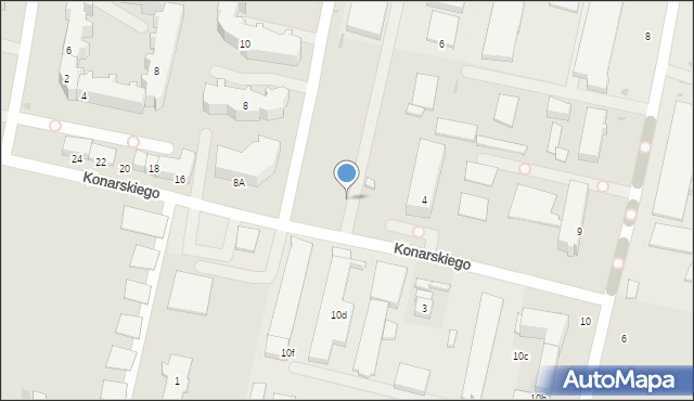 Słupsk, Konarskiego Stanisława, 6, mapa Słupska