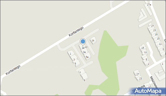 Słupsk, Korfantego Wojciecha, 1a, mapa Słupska