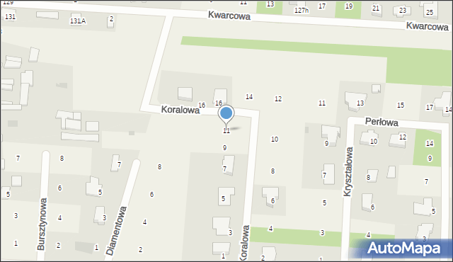 Smardzewice, Koralowa, 11, mapa Smardzewice