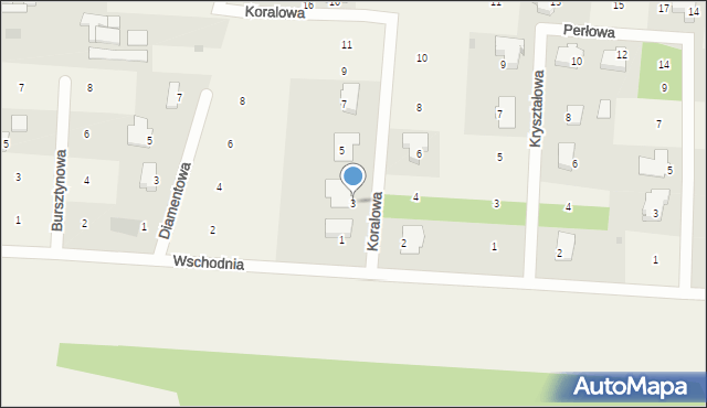 Smardzewice, Koralowa, 3, mapa Smardzewice