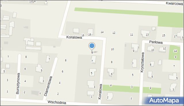 Smardzewice, Koralowa, 9, mapa Smardzewice