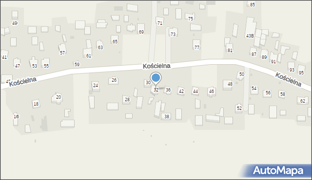 Smardzowice, Kościelna, 32, mapa Smardzowice