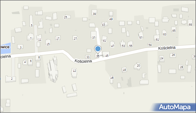 Smardzowice, Kościelna, 35, mapa Smardzowice