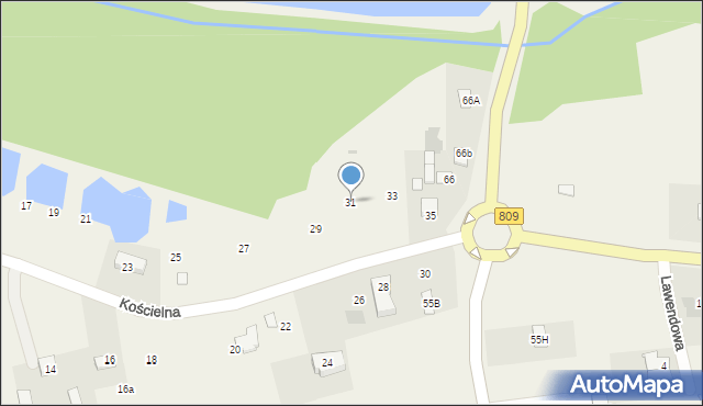 Snopków, Kościelna, 31, mapa Snopków