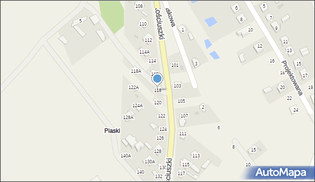 Sobolew, Kościuszki Tadeusza, gen., 118, mapa Sobolew