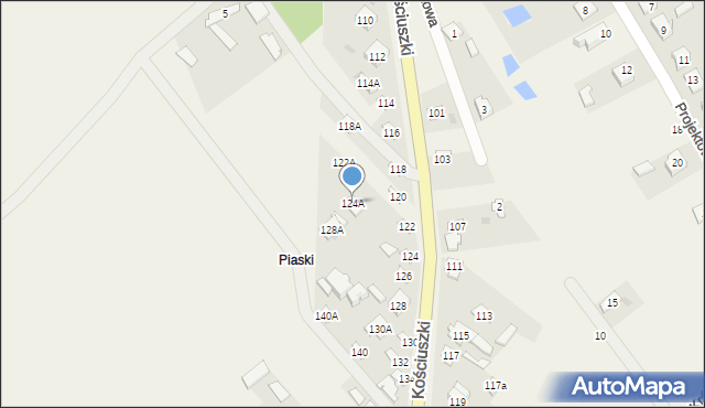 Sobolew, Kościuszki Tadeusza, gen., 124A, mapa Sobolew