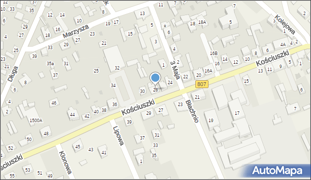 Sobolew, Kościuszki Tadeusza, gen., 28, mapa Sobolew