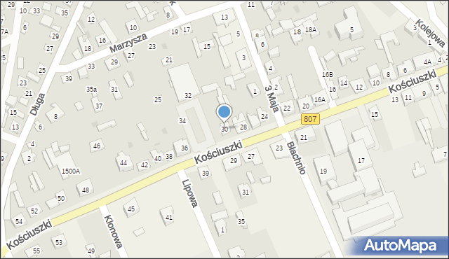 Sobolew, Kościuszki Tadeusza, gen., 30, mapa Sobolew