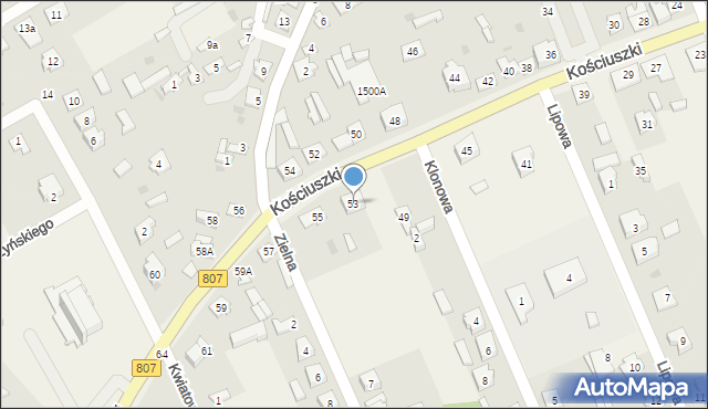 Sobolew, Kościuszki Tadeusza, gen., 53, mapa Sobolew