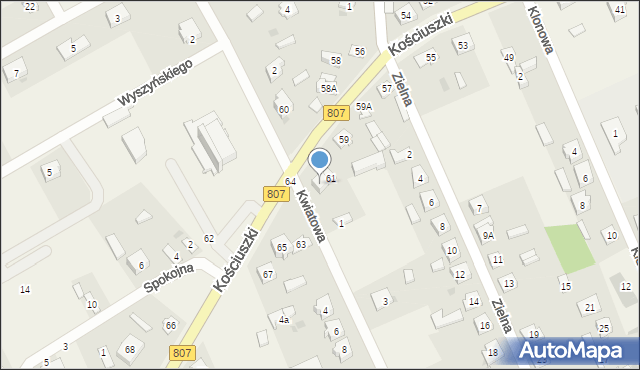 Sobolew, Kościuszki Tadeusza, gen., 61A, mapa Sobolew