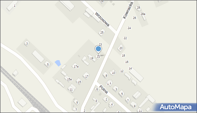 Sobolew, Kownacka, 21, mapa Sobolew