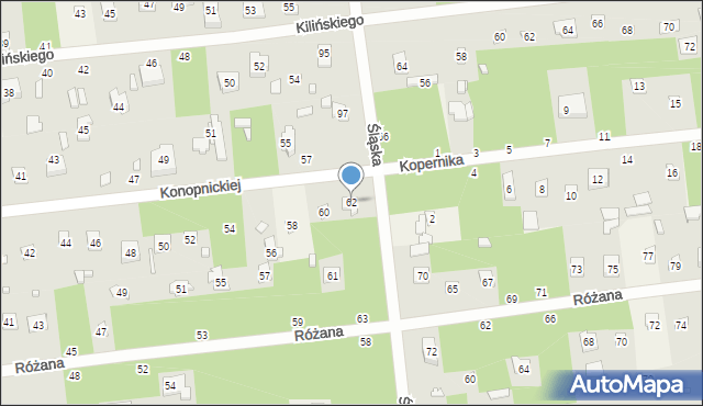 Sokolniki-Las, Konopnickiej Marii, 62, mapa Sokolniki-Las