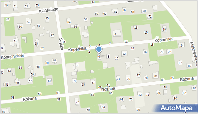 Sokolniki-Las, Kopernika Mikołaja, 6, mapa Sokolniki-Las