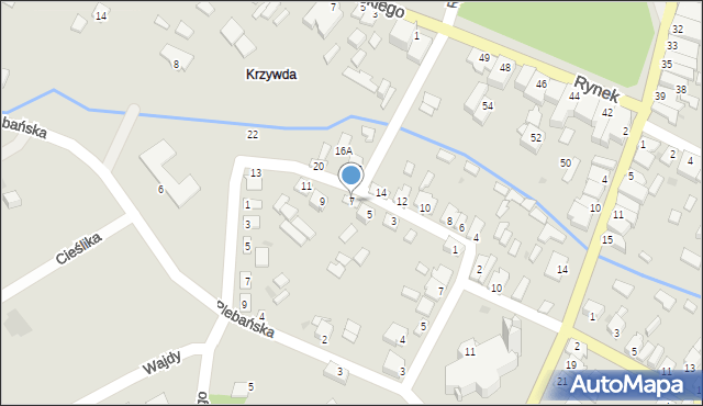 Sokołów Małopolski, Kościuszki Tadeusza, gen., 7, mapa Sokołów Małopolski