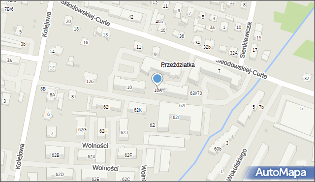 Sokołów Podlaski, Kolejowa, 10A, mapa Sokołów Podlaski