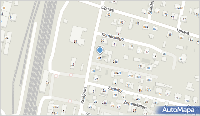 Sokołów Podlaski, Kolejowa, 30, mapa Sokołów Podlaski