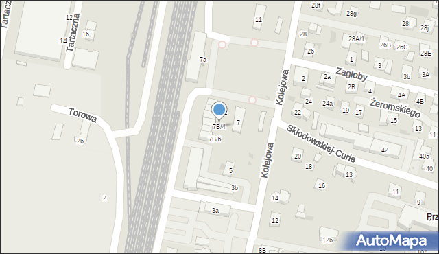 Sokołów Podlaski, Kolejowa, 7B/4, mapa Sokołów Podlaski