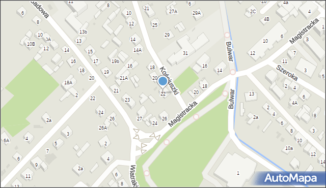 Sokołów Podlaski, Kościuszki Tadeusza, gen., 22, mapa Sokołów Podlaski