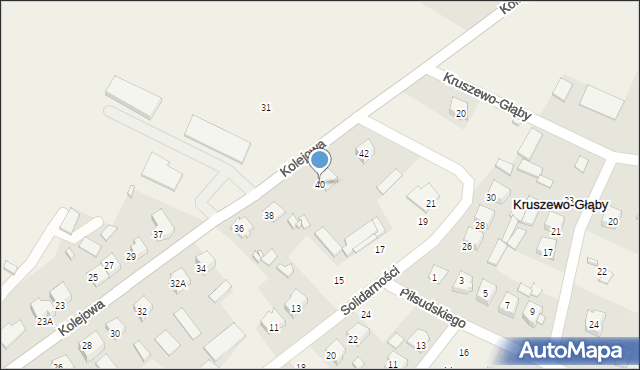 Sokoły, Kolejowa, 40, mapa Sokoły