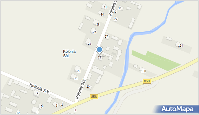 Sól, Kolonia Sól, 23, mapa Sól