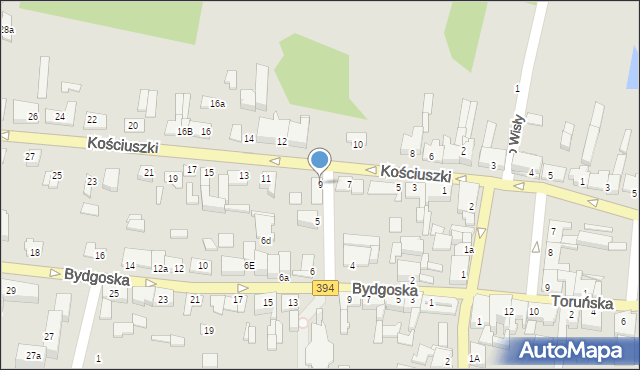 Solec Kujawski, Kościuszki Tadeusza, gen., 9, mapa Solec Kujawski