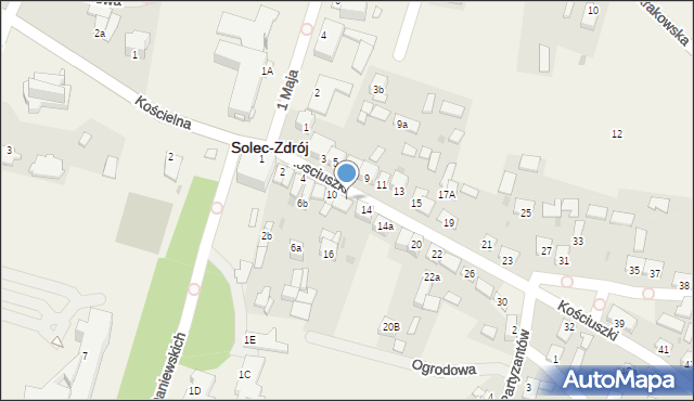 Solec-Zdrój, Kościuszki Tadeusza, gen., 12, mapa Solec-Zdrój