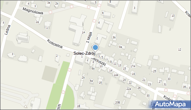 Solec-Zdrój, Kościuszki Tadeusza, gen., 3a, mapa Solec-Zdrój