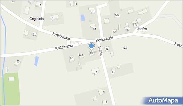Solec-Zdrój, Kościuszki Tadeusza, gen., 63, mapa Solec-Zdrój