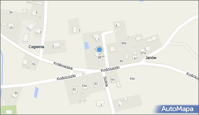 Solec-Zdrój, Kościuszki Tadeusza, gen., 65, mapa Solec-Zdrój