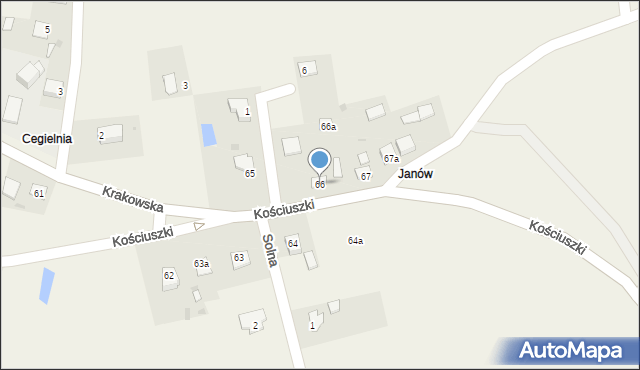 Solec-Zdrój, Kościuszki Tadeusza, gen., 66, mapa Solec-Zdrój