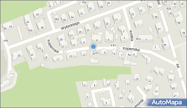 Sopot, Kopernika Mikołaja, 11, mapa Sopotu