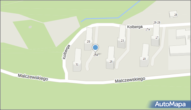 Sopot, Kolberga Oskara, 25a, mapa Sopotu