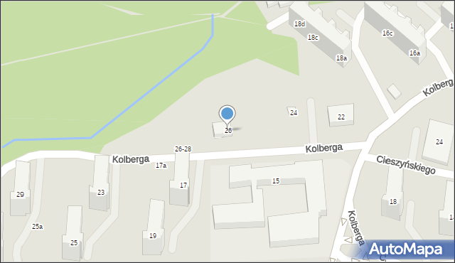 Sopot, Kolberga Oskara, 26, mapa Sopotu