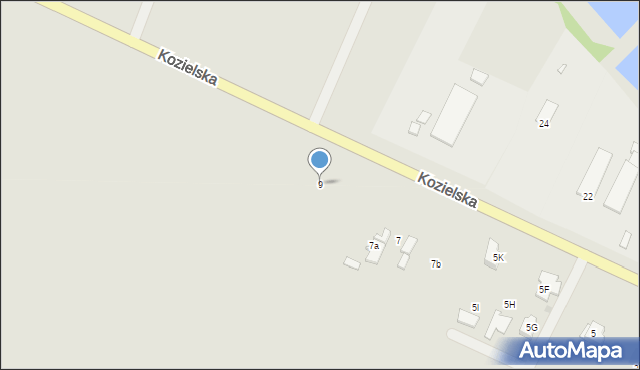 Sośnicowice, Kozielska, 9, mapa Sośnicowice