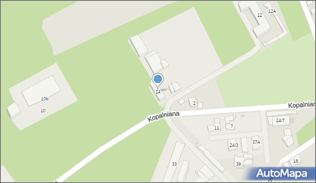 Sosnowiec, Kopalniana, 14, mapa Sosnowca