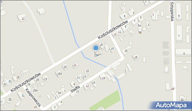 Sosnowiec, Kościuszkowców, 15A, mapa Sosnowca