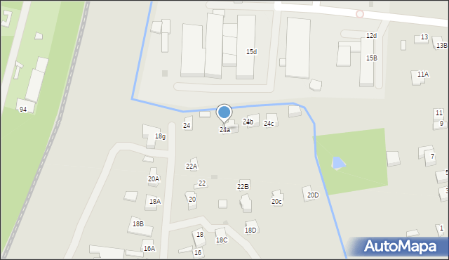 Sosnowiec, Kościuszkowców, 24a, mapa Sosnowca