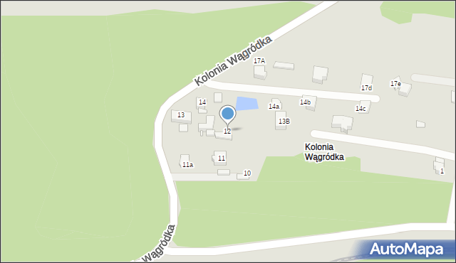 Sosnowiec, Kolonia Wągródka, 12, mapa Sosnowca