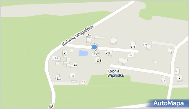 Sosnowiec, Kolonia Wągródka, 14a, mapa Sosnowca