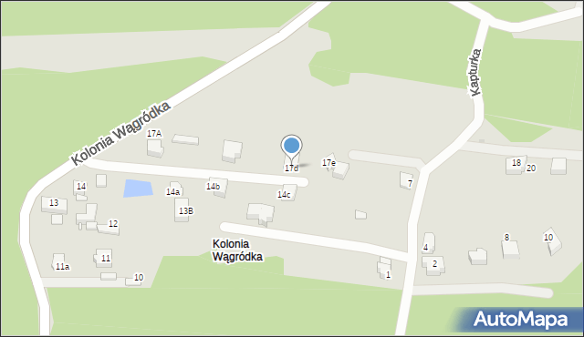 Sosnowiec, Kolonia Wągródka, 17d, mapa Sosnowca