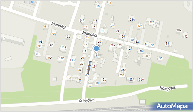 Sosnowiec, Kolejowa, 7, mapa Sosnowca